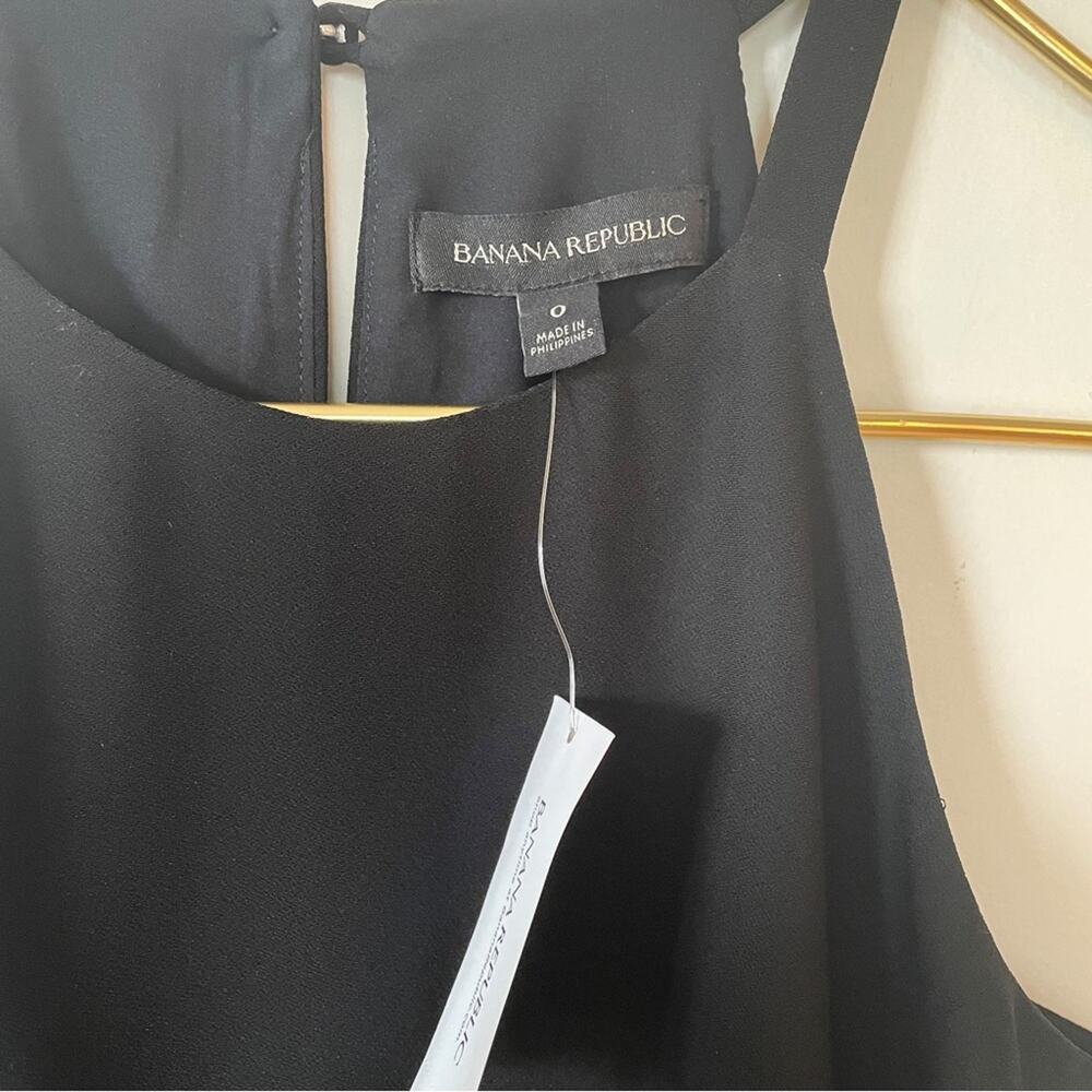 NWT Banana Republic Black Halter Wide Leg Jumpsuit 0 - Picture 7 of 8